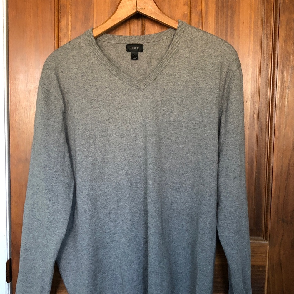 J. Crew Cotton / Cashmere Sweater gray size L
